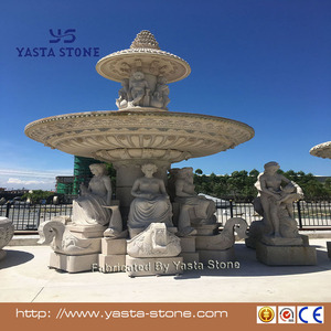 Fontaine d'eau grise de jardin chinois, pour centres commerciaux, décoration - Product Image 2