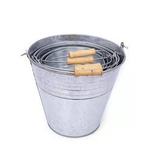 Grand seau en fer galvanisé, seau à eau, 5L-18L, baril de nettoyage - Product Image 3