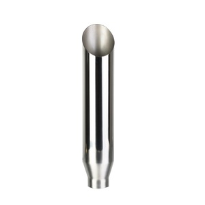 Punta de escape cromada para diésel con corte en ángulo, entrada de 2.25 pulgadas, salida de 3.5 pulgadas, longitud de 18.00 pulgadas - Product Image 1