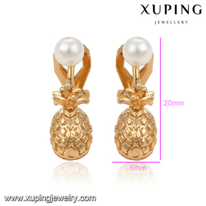 91842 più nuovi monili di modo semplice placcato oro sea orecchino di <span class=keywords><strong>perla</strong></span> ananas <span class=keywords><strong>orecchini</strong></span> di <span class=keywords><strong>clip</strong></span> - Product Image 3