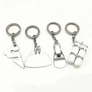Zinc alloy stainless steel key ring diving fin shape key chain