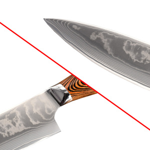 Cuchillos <span class=keywords><strong>de</strong></span> Carnicero Chinos <span class=keywords><strong>Damasco</strong></span> VG10, Cuchillo <span class=keywords><strong>de</strong></span> Chef con Mango <span class=keywords><strong>de</strong></span> Madera Pakka - Product Image 2