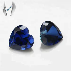 Göz kamaştırıcı 34 # kalp kesim 3*3mm safir korindon boule, korundum tozu