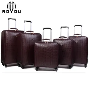 3pcs 16英寸20英寸和24英寸行李箱套装拉杆包套装男士商务皮革行李箱定制