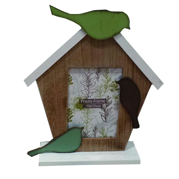 Домашний Декор ручной работы, фоторамка, деревенская птица, деревянная фоторамка в форме домика