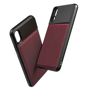 APEXEL Full Grain Genuine Leather Mobile Lens Photo Case for iPhone Xr Cell Phone Cover M17 Screw