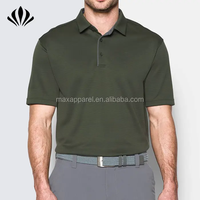 New Golf Shirts Custom Mens Polo Shirts Slim Fit Army Green Soft And Light Golf Polo Shirt