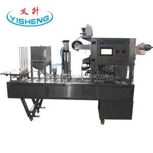 custom fully automatic milk tea cup filing sealing machine yogurt filling sealing machine