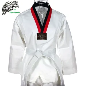 For kids cn heb wtf taekwondo uniforms OEM customized TJ Tiger taekwondo unisex adults martial arts wear