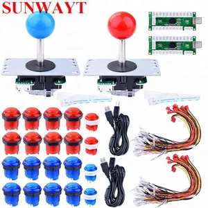 Hot sale 2 Player LED Arcade Controller DIY Kit USB LED Encoder To PC for Mame Jamma and Raspberry Pi arcade cabinet diy