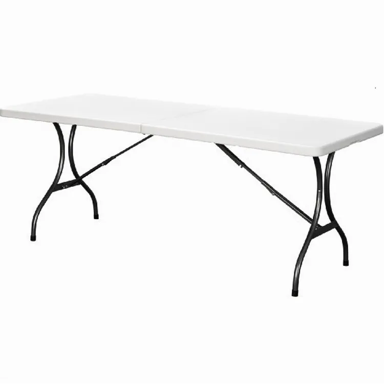 6ft & 8 Ft Plastic Opklapbare Tafel En Stoel Voor Camping Of Evenement Vouwen Plastic Klaptafel Voor Camping