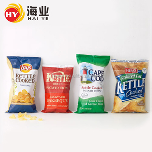 Heat-seal Plastic <strong>Aluminum</strong> <strong>Foil</strong> <strong>Packaging</strong> <strong>Bag</strong> Back Seal Popcorn Puffed Food Potato Chip <strong>Bag</strong> With Tear Open - Product Image 3