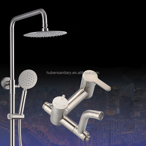 avec <span class=keywords><strong>Douche</strong></span> de Pluie Tête De <span class=keywords><strong>Douche</strong></span> et De Poche Sans Plomb 3 Fonction Réglable SUS 304 En Acier Inoxydable <span class=keywords><strong>Douche</strong></span> Bar Mur - Product Image 2
