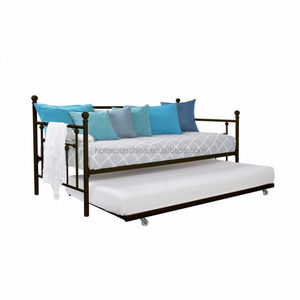 Easy — lit de jour en métal avec caddie, lit traditionnel en Bronze enroulé, couchage de chambre à coucher - Product Image 3