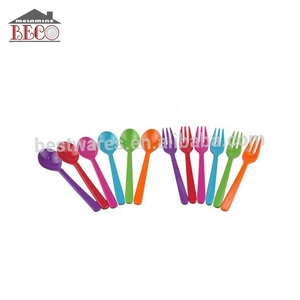 Bán buôn Màu trẻ em <span class=keywords><strong>melamine</strong></span> salad trái cây Flatware thìa và dĩa thiết lập dao kéo - Product Image 2