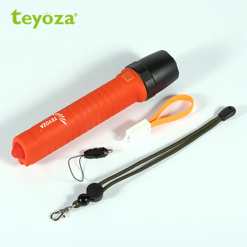 teyoza waterproof diving light underwater diving led flashlight torch