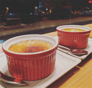 Mangkuk Puding Panggang Oven, Mangkuk Ramekin Keramik Bulat Warna-warni Lucu dan Unik Dengan Pinggiran - Product Image 4