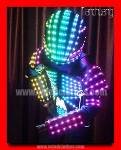 Design personnalisé led robot costume pour stage show, Led robot vêtements contrôlé <span class=keywords><strong>par</strong></span> télécommande. Sd carte, Dmx 512 - Product Image 4