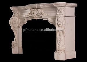 <span class=keywords><strong>Chimenea</strong></span> de mármol de piedra antigua de estuario tallado muy impresionante - Product Image 6