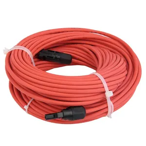 Câble solaire PV DC noir ou rouge, 1x2,5 mm2, 1x4,0 mm², 1x6,0 mm2, vente en gros