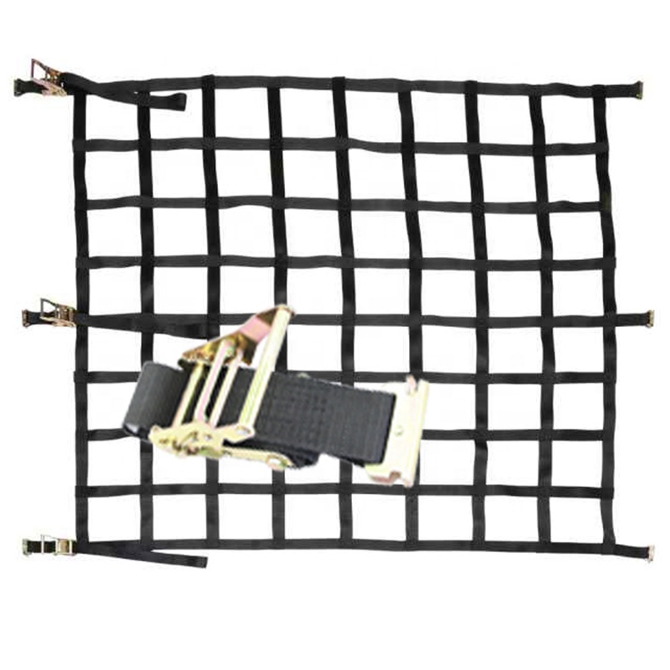 Горячая продажа полиэстер heavy duty сенсорный грузовая сеть трек фитинги грузовая сеть