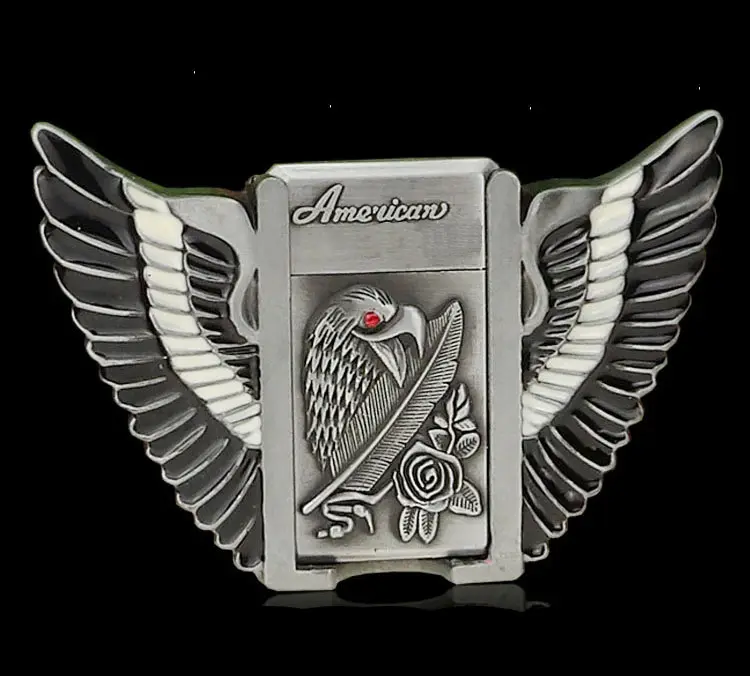 40mm old silver color 3D eagle shape western alloy belt buckle 40mm,custom fire lighter western name plate belt buckle