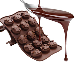 Moldes Divertidos de Cerdito, Moldes de Silicona Reutilizables Ecológicos para Hacer Jabón, Caramelos, <span class=keywords><strong>Fondant</strong></span>, Chocolate, Herramientas de Repostería con Forma de Animal - Product Image 6