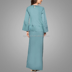 Dernière conception de robe musulmane, robe simple <span class=keywords><strong>Baju</strong></span> <span class=keywords><strong>Kurung</strong></span>, mode malaisienne, femmes <span class=keywords><strong>Kurung</strong></span> Kedah - Product Image 4