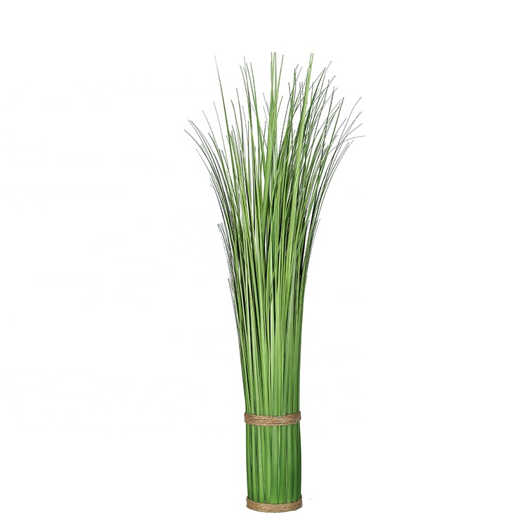 Nouvel arrivage de gazon vert long naturel, herbe d'oignon pour jardin, plante artificielle en lot