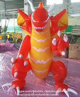 Dragon gonflable rouge brillant, modèle de dragon, publicité, nouvelle collection