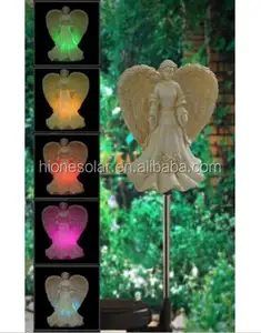 Outside Garden Lights Solar Powered Angel Solar Led Decor Stake Color Changing Yard LED Garden Light Solar Ground Lights