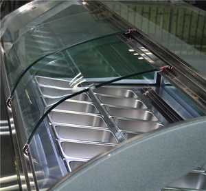 Ý duy nhất-nhiệt độ Ice Cream <span class=keywords><strong>Display</strong></span> <span class=keywords><strong>Showcase</strong></span> với vòng hoặc Gelato chảo - Product Image 5