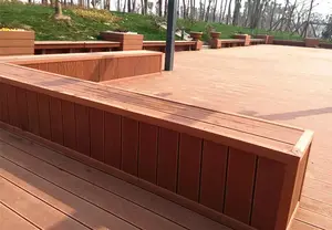 Prezzo ragionevole rivestito in wpc decking materiale pvc pavimento in legno di teak sintetico decking in legno per esterni brasile giardino legname prezzo