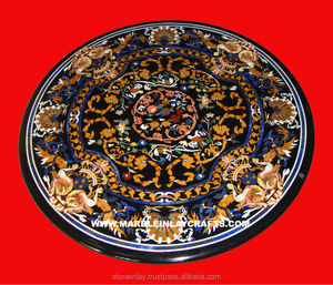 ท็อปโต๊ะหินอ่อนแบบเลี่ยมโบราณ,ท็อปโต๊ะแบบฝังหิน Pietra Dura - Product Image 1