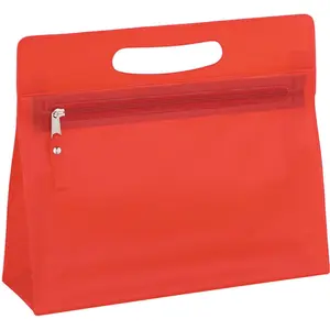 cosmetic color transparent heat sea pvc bag