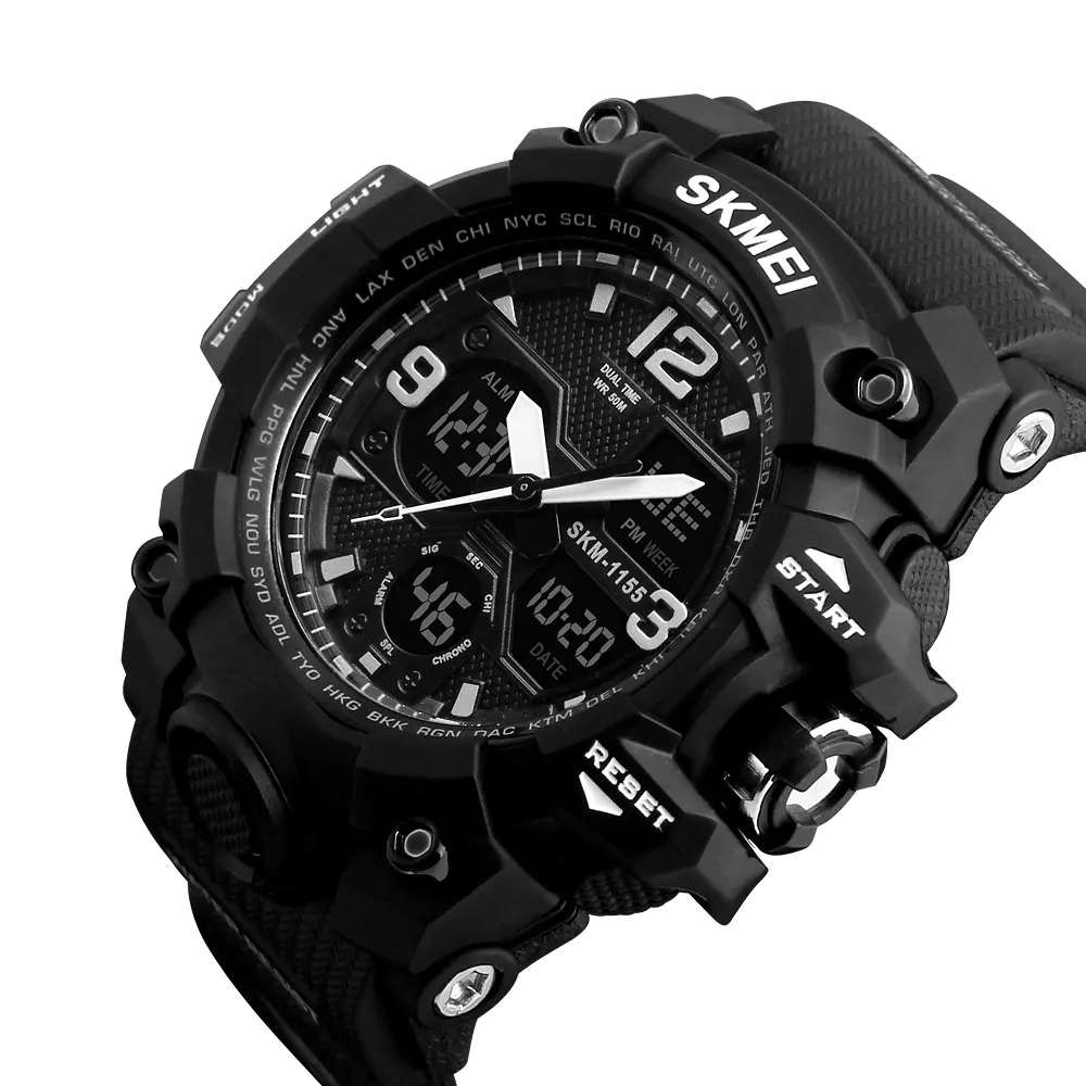 skmei 1155B high quality very popular analog digital men quartz sport wristwatch