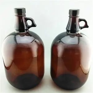 4L 4000ml bernstein braun 3L Schraub verschluss California Weinflasche mit einem Ohr griff. Riesige Rotwein flasche Großhandel