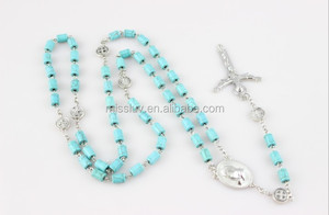 perle <span class=keywords><strong>di</strong></span> vetro <span class=keywords><strong>di</strong></span> <span class=keywords><strong>murano</strong></span> collana croce croce collana del rosario gioielleria cristiana gioielli regali - Product Image 5