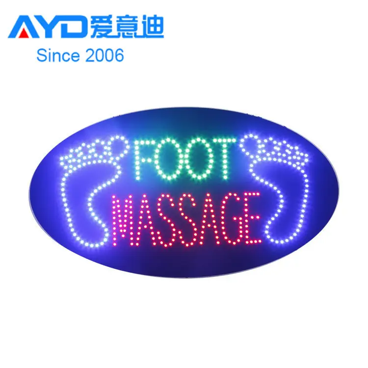 Ebay Atacado Preço Baixo Levou Massagem De Pé Sinal De Loja Aberta Indoor Acrílico LED Sign Display