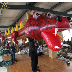 Yantai Airart — costume de carnaval géant, serpent vert <span class=keywords><strong>gonflable</strong></span>, <span class=keywords><strong>dragon</strong></span>, marionnette de marche - Product Image 4