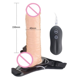 Dildo réaliste vibrant à 10 vitesses avec <span class=keywords><strong>ceinture</strong></span>, grand dildo à sangle pour femmes, <span class=keywords><strong>taille</strong></span> 15*4cm - Product Image 3