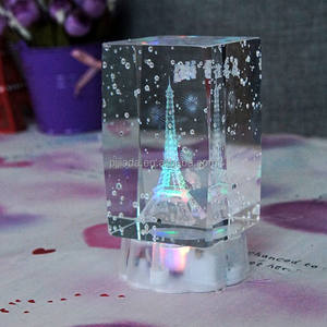Modelli della Torre Eiffel in Cristallo di <span class=keywords><strong>Parigi</strong></span> con Luci LED, Ornamenti Europei, Artigianato, Arredamento, Regalo di Compleanno, Decorazione alla Moda - Product Image 2