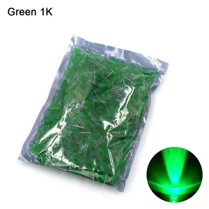 Wholesale diode 100 pieces-SYHY 100PCS/Bag 5MM Green LED Diode Round Diffused Green Color Light Lamp F5 DIP Highlight New Wholesale Electronic