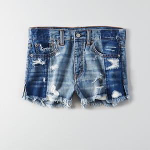 Jeans <span class=keywords><strong>Corti</strong></span> Strappati alla Moda per Ragazze, Pantaloncini Sexy in Denim all'Ingrosso - Product Image 4