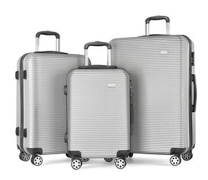 3PCS ABS TROLLEY LUGGAGE SET <strong>SUITCASE</strong> TRAVEL <strong>PLASTIC</strong> HARD SHELL LUGGAGE - Product Image 1