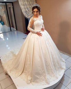 <span class=keywords><strong>Robe</strong></span> de mariée princesse en Satin, caftan, col rond, robes de mariée enceintes, robes de <span class=keywords><strong>mariage</strong></span> - Product Image 6