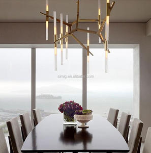 Oro/Nero moderno G4 ha condotto l'illuminazione lampadario Agnes Lampadario - Product Image 2