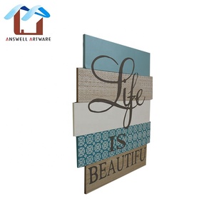 Regalo Della Decorazione Moderna Custom Design Per La Casa Segni di Legno di Legno Della Decorazione Della Parete di Targa - Product Image 2