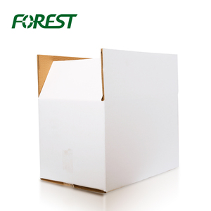 F019 Forest packing cheap price wholesale waxed white custom cardboard carton corrugated box