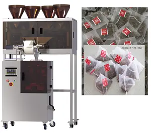 Полностью автоматическая треугольная упаковочная машина для чайных пакетиков с резьбой и ярлыком